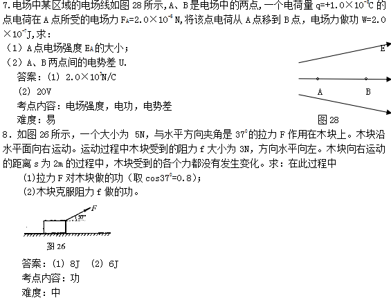 2014年成人高考《高起點理化》練習(xí)題及答案