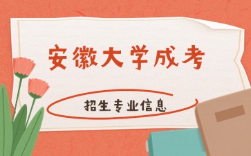 2024年安徽大學成考招生專業